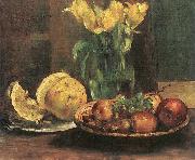 Lovis Corinth Stillleben mit gelben Tulpen oil